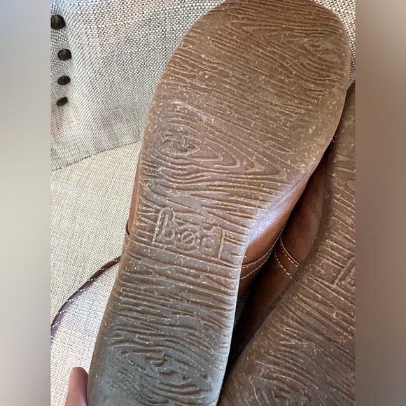 10 b.o.c. Born brown leather lace up ankle booties boots shoes moccasin clog - Picture 4 of 14